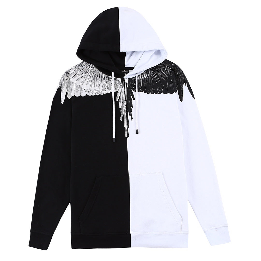 Mark Bronn Wings Print Hooded Sweatshirt for Men and Women