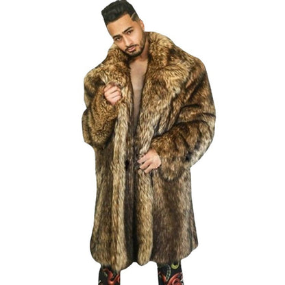 Warm Plus Size Long Plush Fur Coat