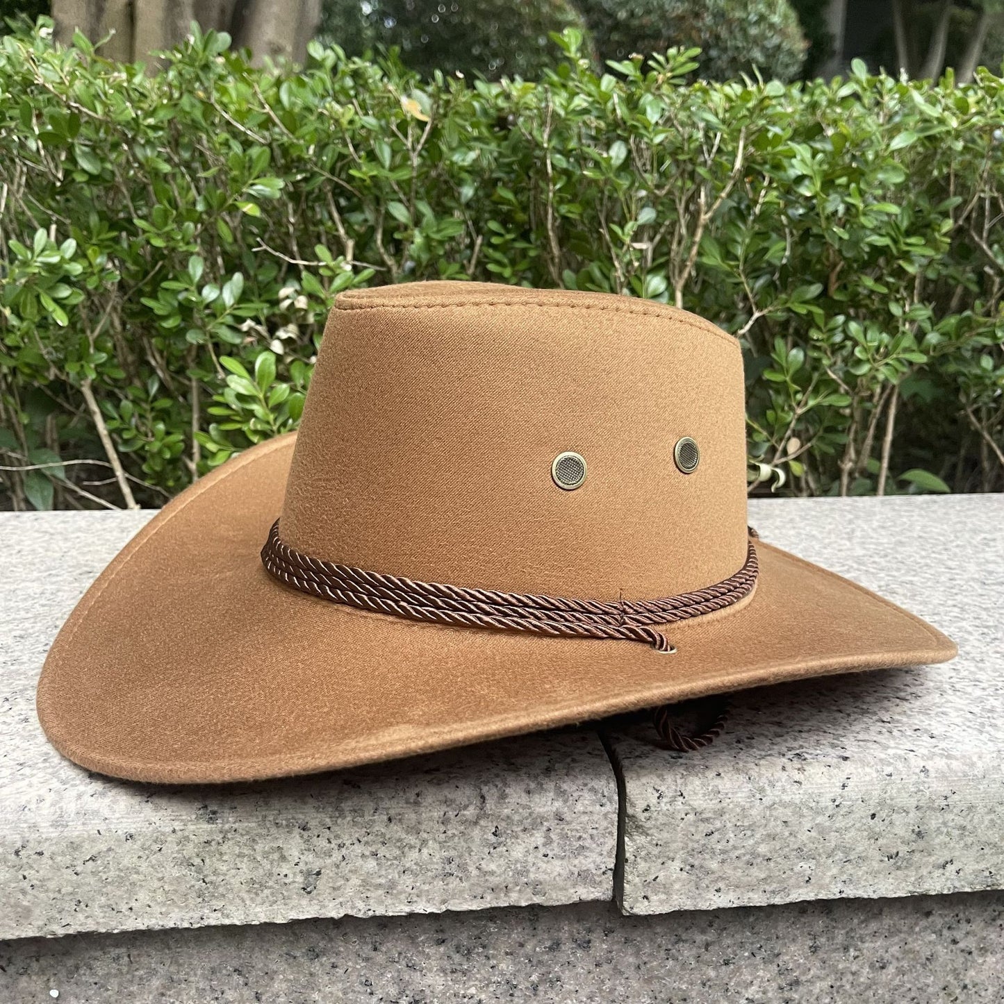 Woolen Hat Suede Western Denim Top Hat