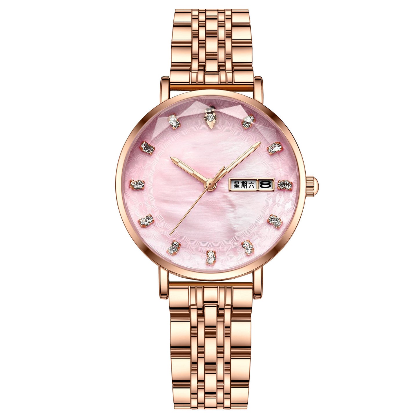 Fashion Waterproof Calendar Women's Watch